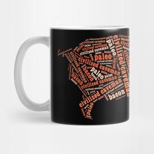 Civilized Caveman - Pig Outline Dark Shirts Mug